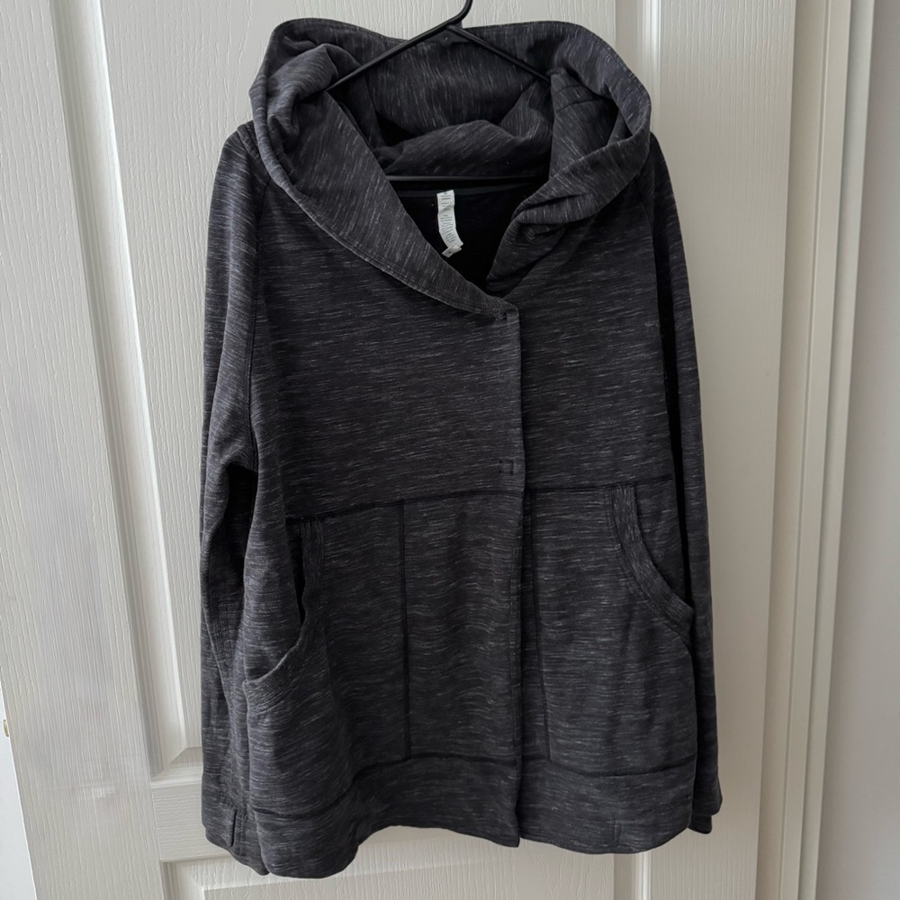 Lululemon Find Your Centre Wrap Heathered Marled Black Sz 8
